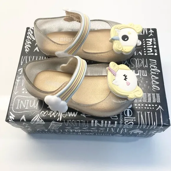 NIB! MINI MELISSA Ultragirl Unicorn Clear Glitter