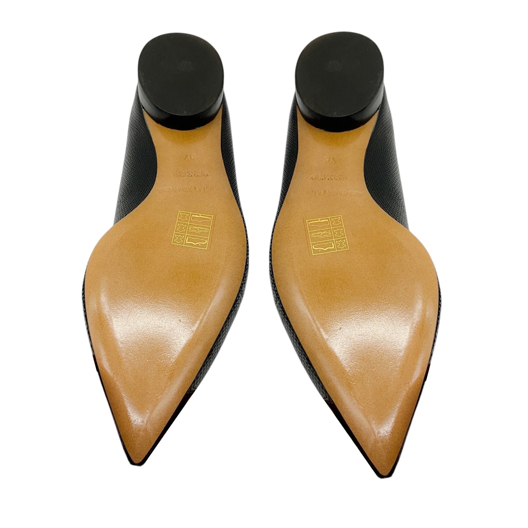 Nicholas Kirkwood x Erdem Black / White Embossed Leather Flats