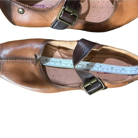 NWOB Pikolinos Brown Leather Gandia Mary Jane/Brandy Shoe