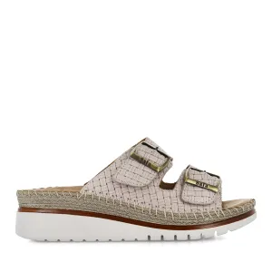 OASIS WEAVE - SILVER GREY LEATHER