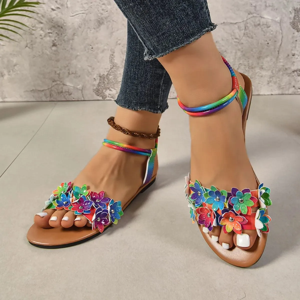 Open Toe Flats Sandals