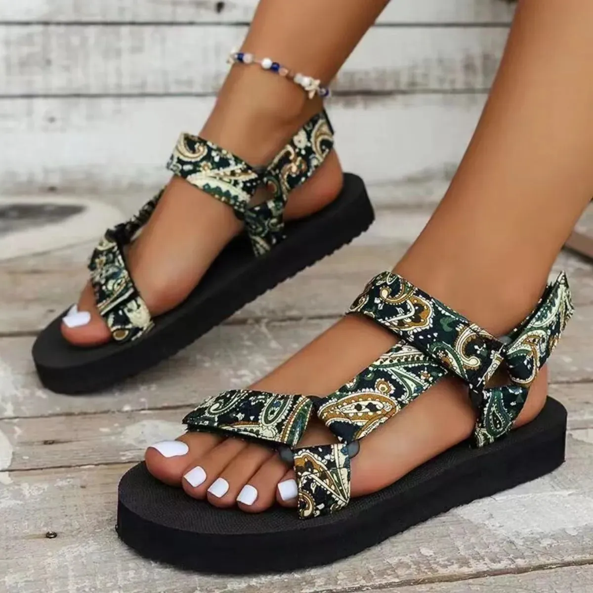 Open Toe Flats Sandals