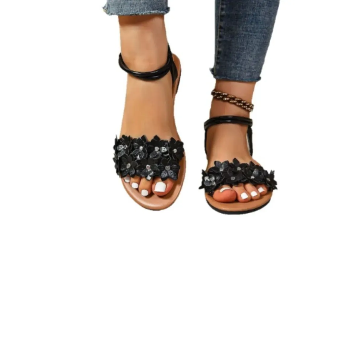 Open Toe Flats Sandals