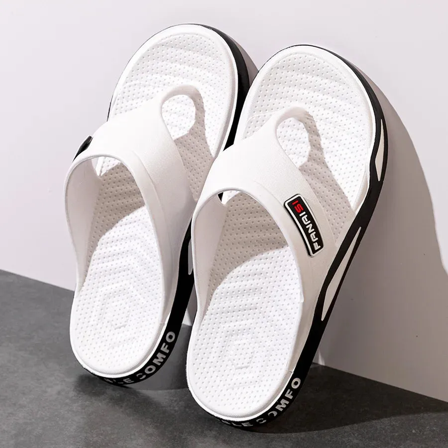 Outdoor Flip Flops – Non-slip Indoor Bathroom Couple Leisure Beach Shoes, Sandals Fashion Men’s Slippers Summer