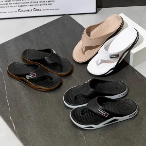 Outdoor Flip Flops – Non-slip Indoor Bathroom Couple Leisure Beach Shoes, Sandals Fashion Men’s Slippers Summer