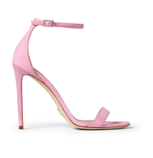 Pink Suede Strap Sandals