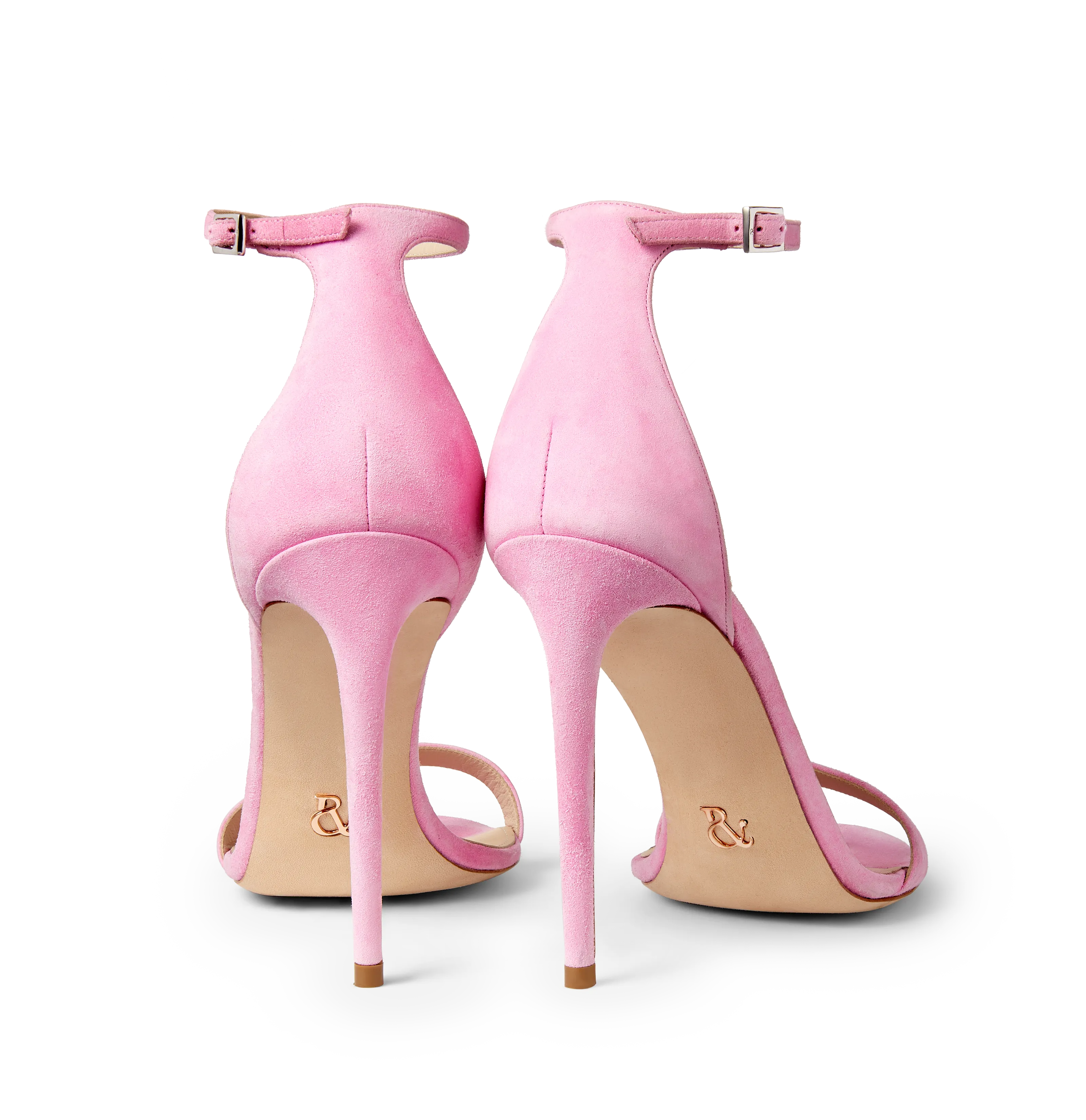 Pink Suede Strap Sandals