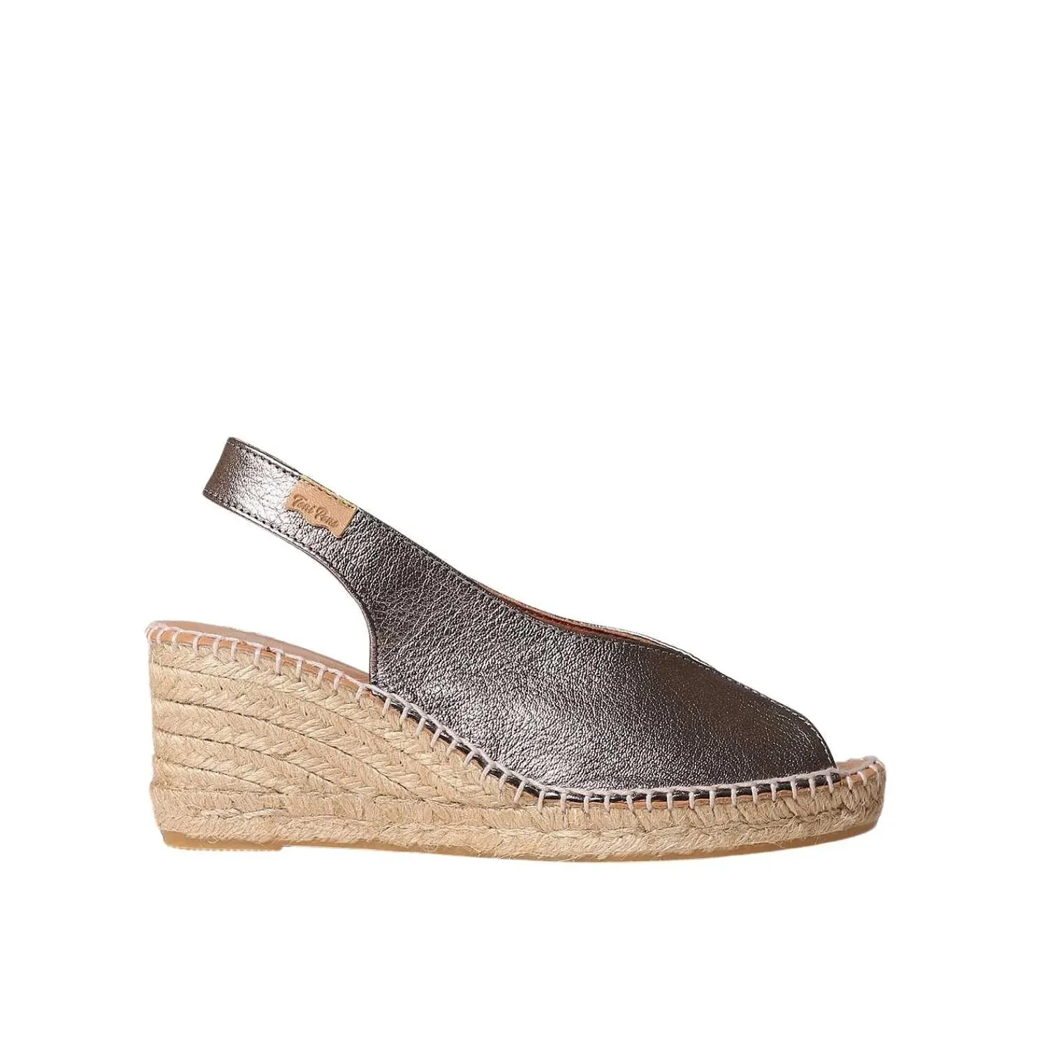 Plain Leather Wedges For Women - Laila-P
