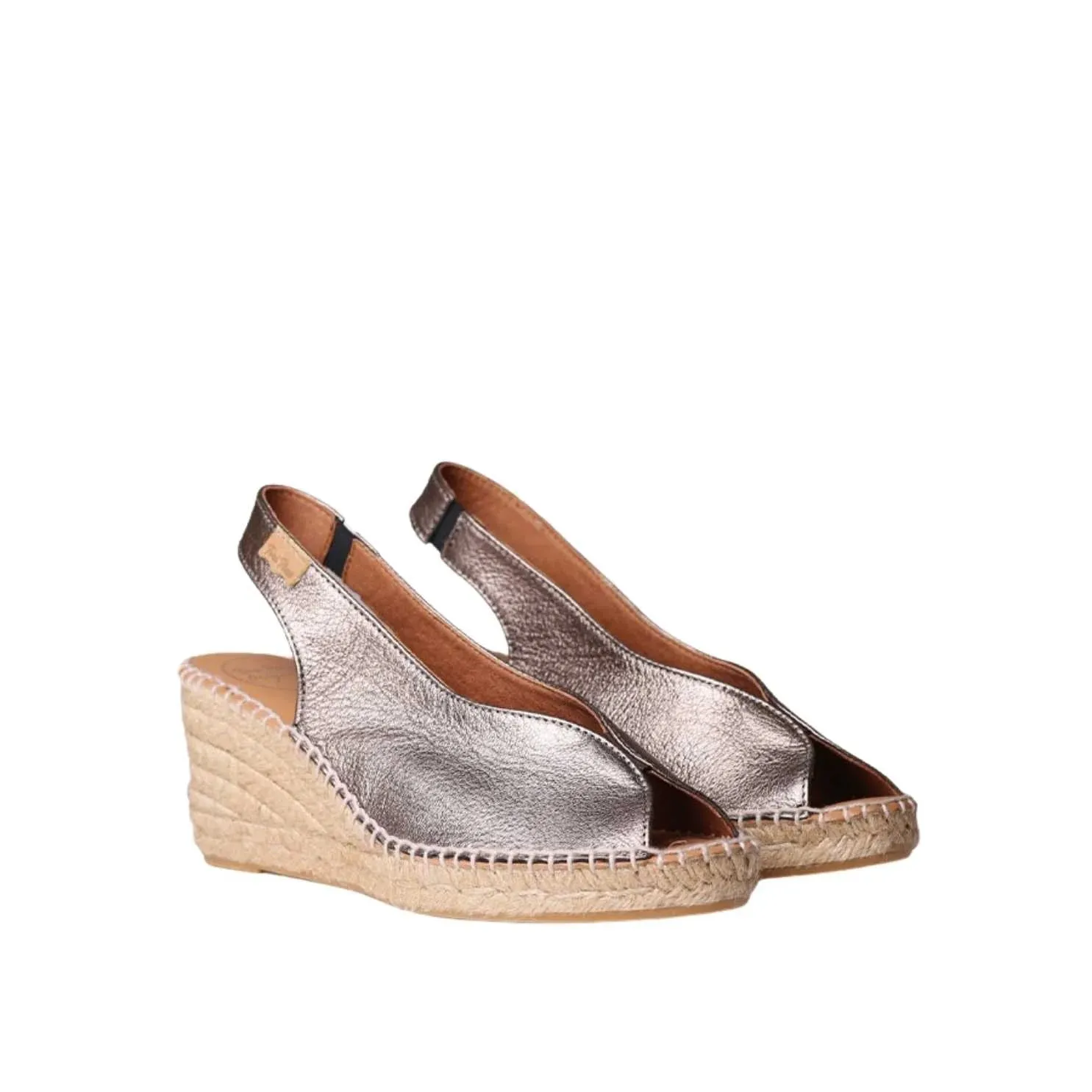 Plain Leather Wedges For Women - Laila-P