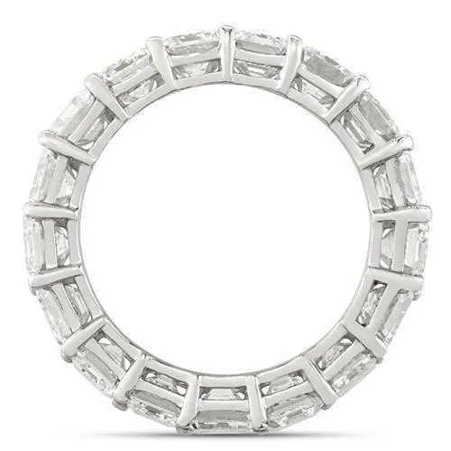 Platinum Emerald Cut Diamond Eternity Band 8.25 Ctw