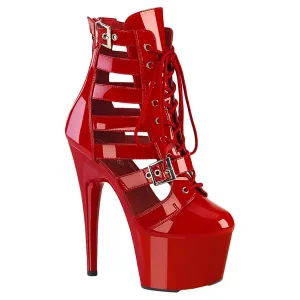 Pleaser Shoes Adore 1013MST Platform Strappy Lace-Up Cage Bootie