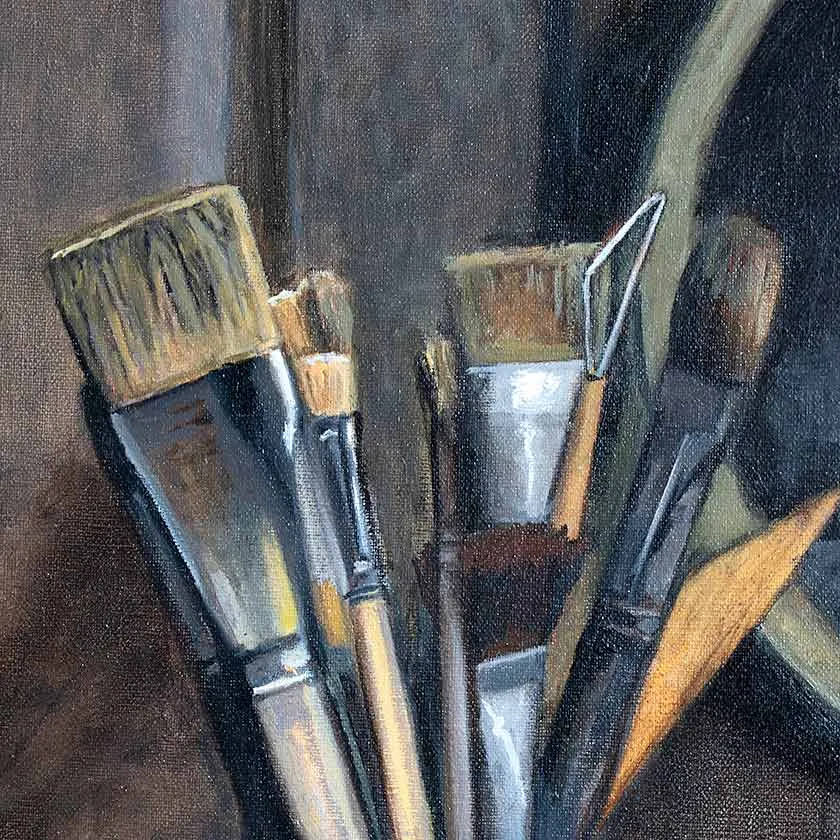 Portrait of an Artist -Oil Painting 20x20