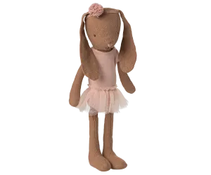 Pre-order Maileg Bunny size 1, Chocolate brown - Ballet suit and skirt rose