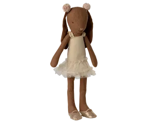 Pre-order Maileg Bunny size 2, Chocolate brown - Ballet suit and skirt cream