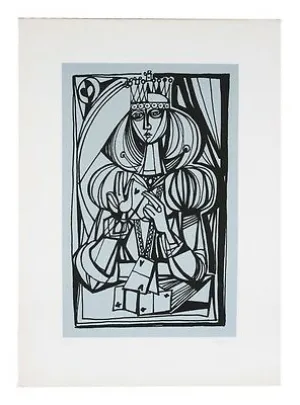 "Queen" by Yossi Stern Lithograph on Paper Limited Edition of 90 w/ CoA