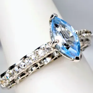 "Very Engaging!" Sz 7 Ring - Topaz, Zircon Stone, Anti-tarnish Sterling Silver
