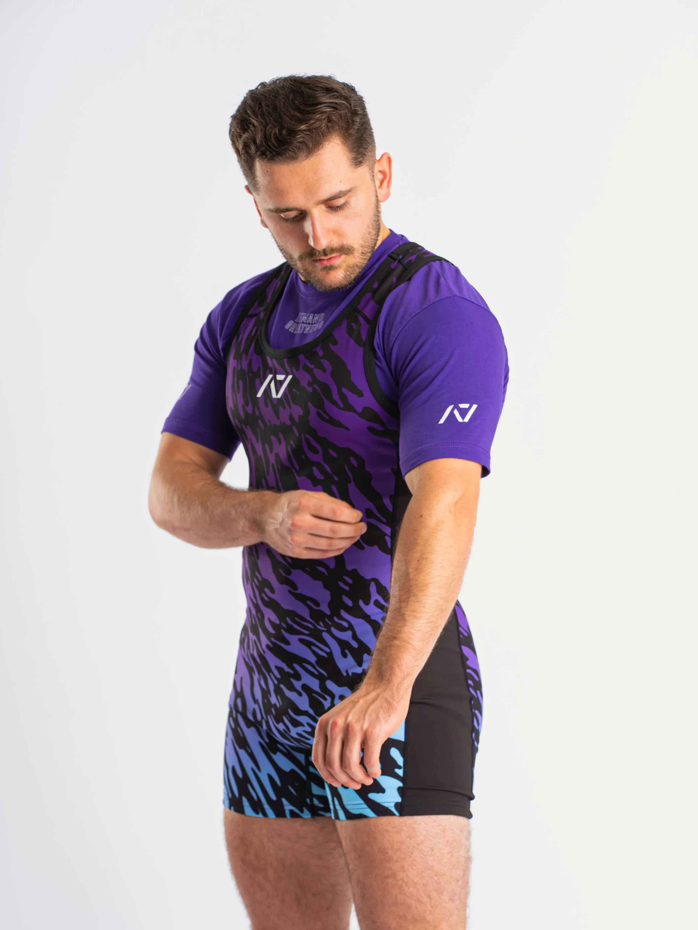Rausch Men's Singlet - Violet Tiger