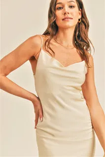 Reset By Jane Sleeveless No Zipper Silky Midi "Florence" Dress