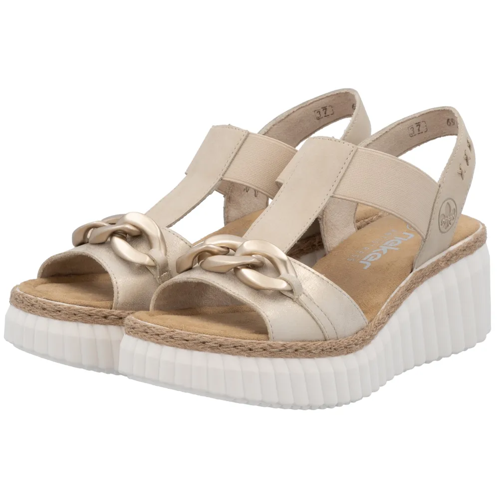 Rieker 69158-60 (Dundee) Muschel Perle Sandals
