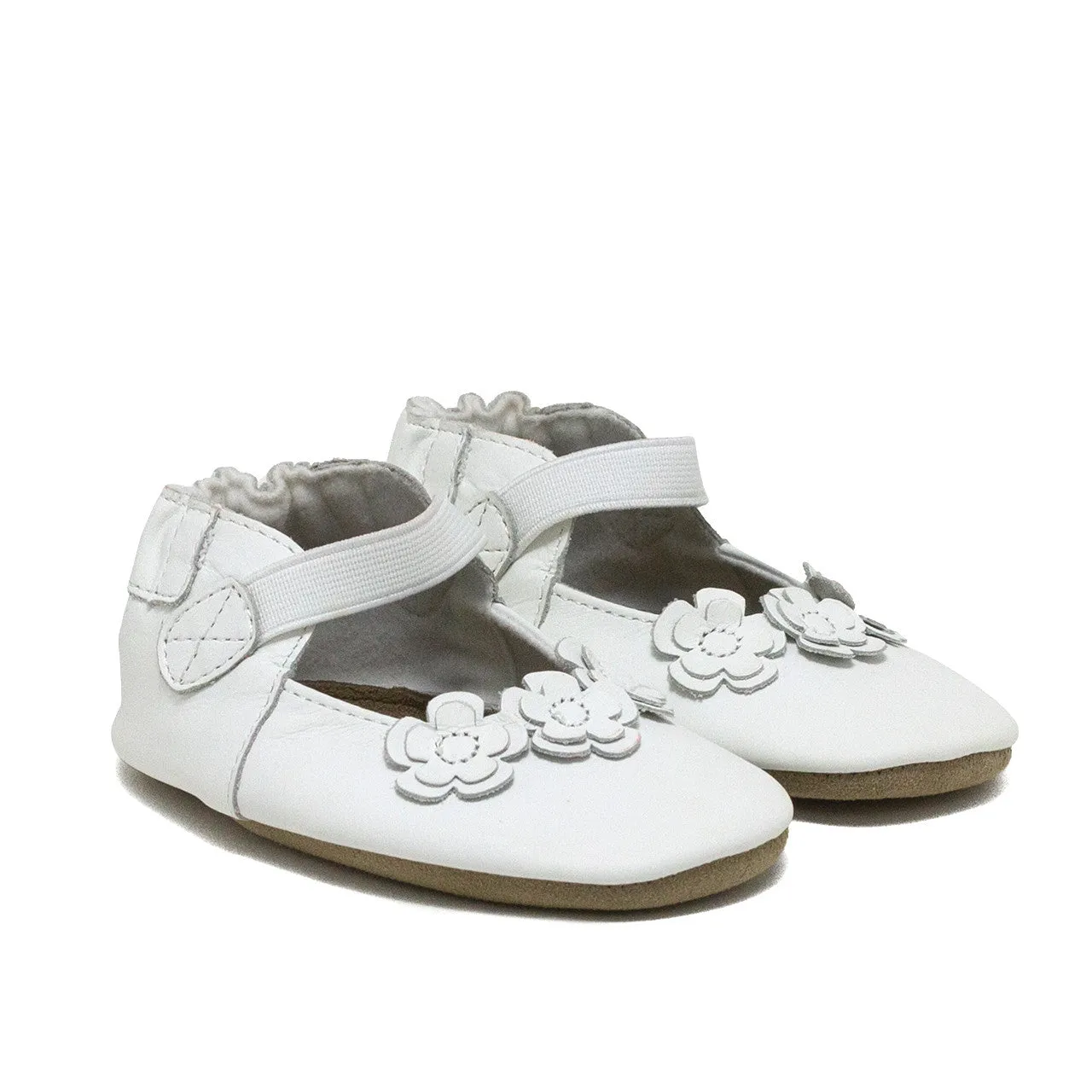 Robeez Brianna Soft Soles - White