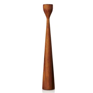 Rolf Teak Large Candlestick 15"