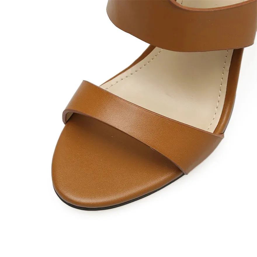 Roman shoes women's slim heels wholesale in stock hollowed out sexy fashionable back zipper high-heeled women's sandals