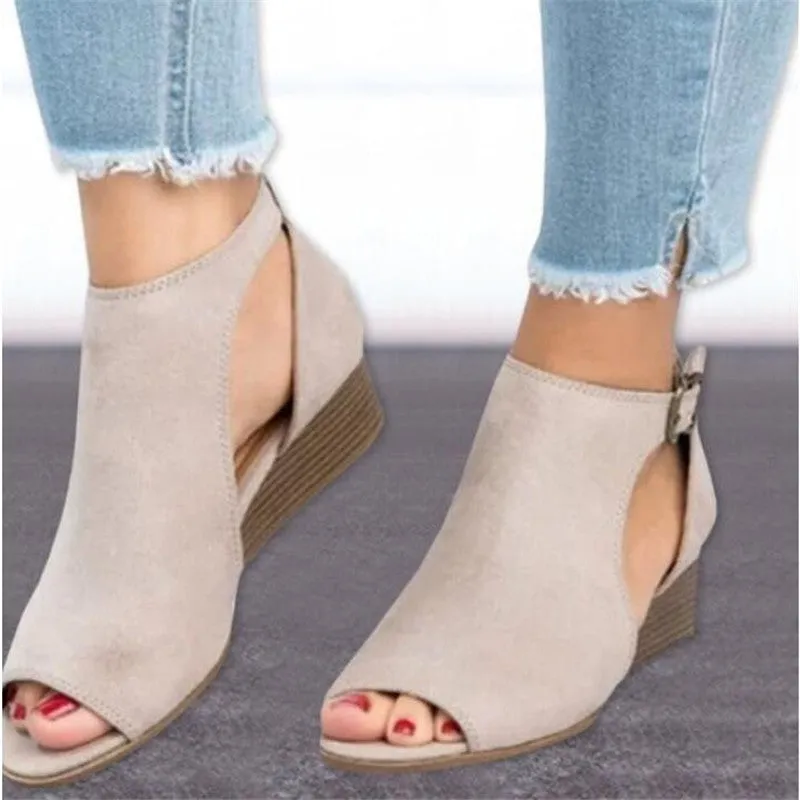 Roman Wedge Heel Sandals