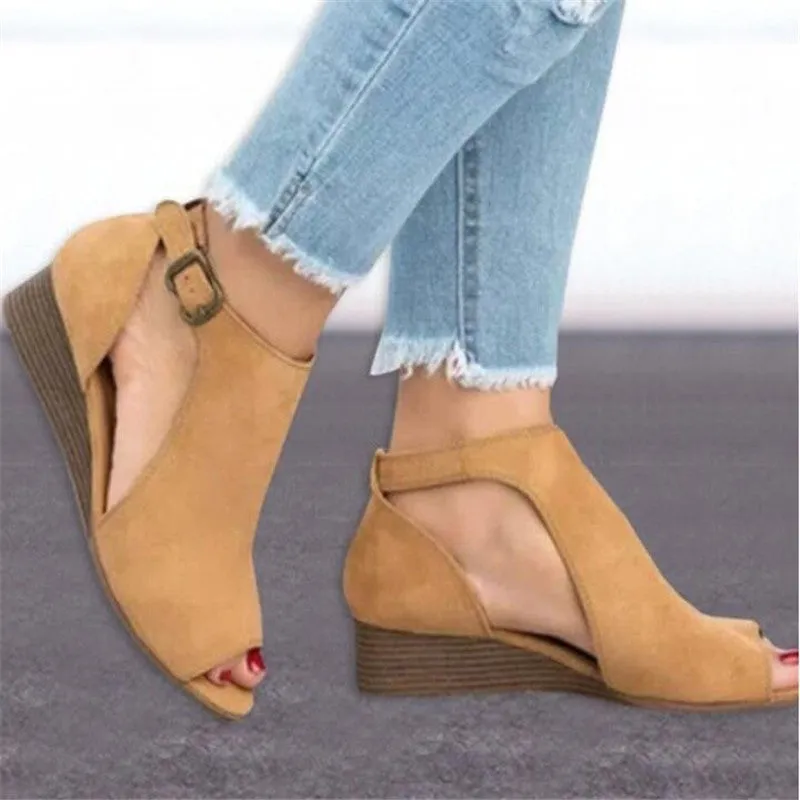 Roman Wedge Heel Sandals