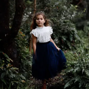 romantic ruffle tutu - prussian blue tulle