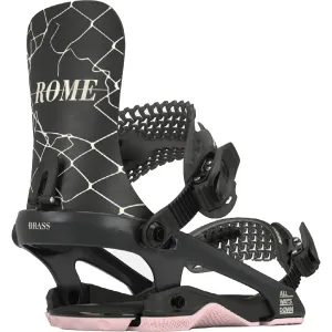Rome Womens Brass Snowboard Binding Black 2025