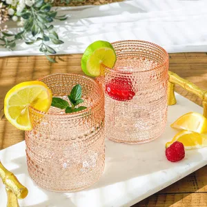 Rose Gold Old Fashion Drinking Glasses (set of 6)