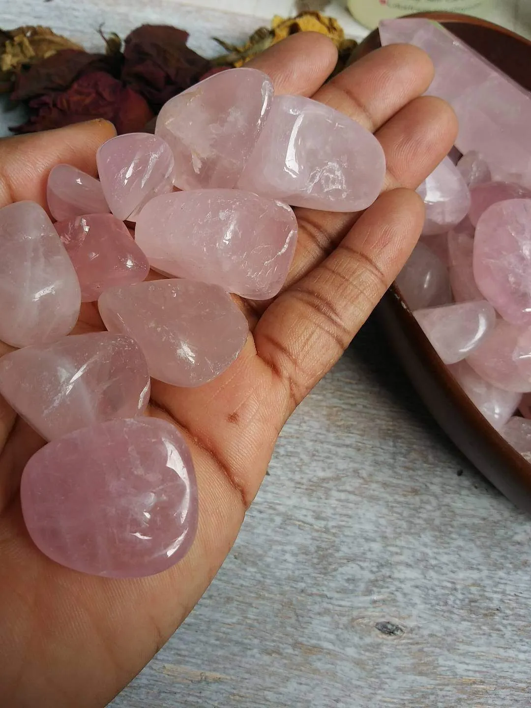 Rose Quartz - Grade A Tumbled Freeform Crystals