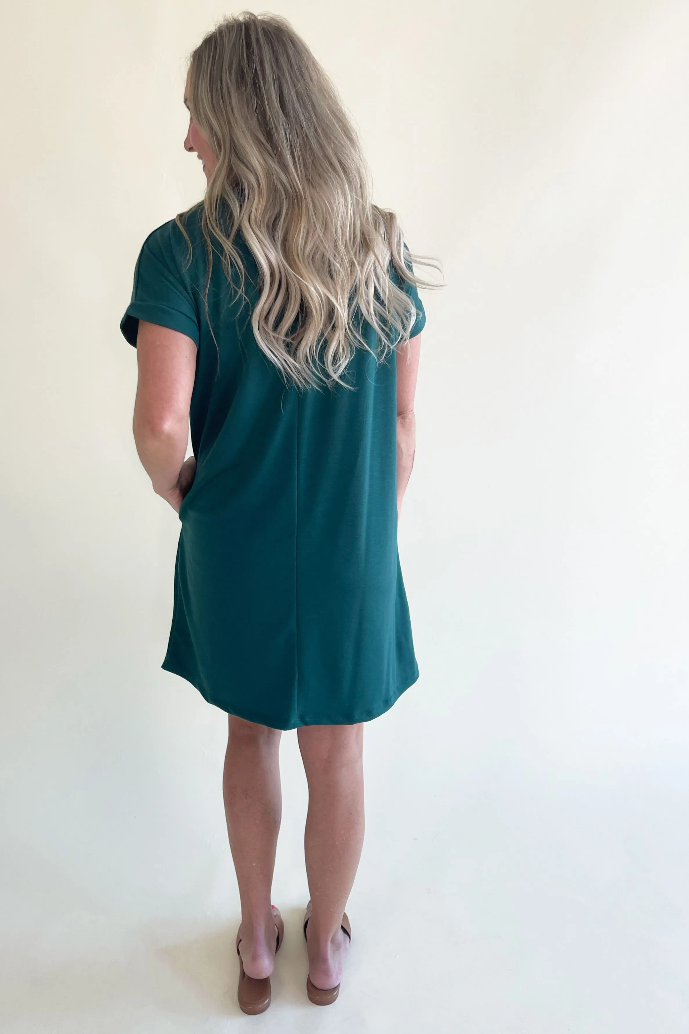 Round Neck Solid Everyday Dress