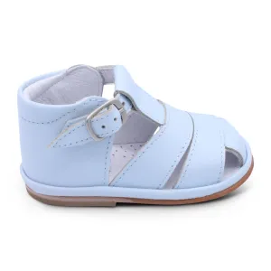 'Silvio' Boys Pale Blue Leather T-Bar Sandals
