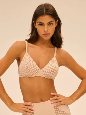 Simone Perele Subtile Wire Free Triangle Bra - Peau Rose