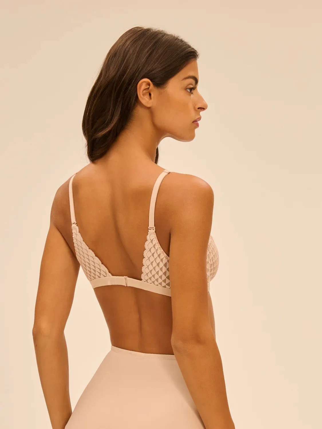 Simone Perele Subtile Wire Free Triangle Bra - Peau Rose
