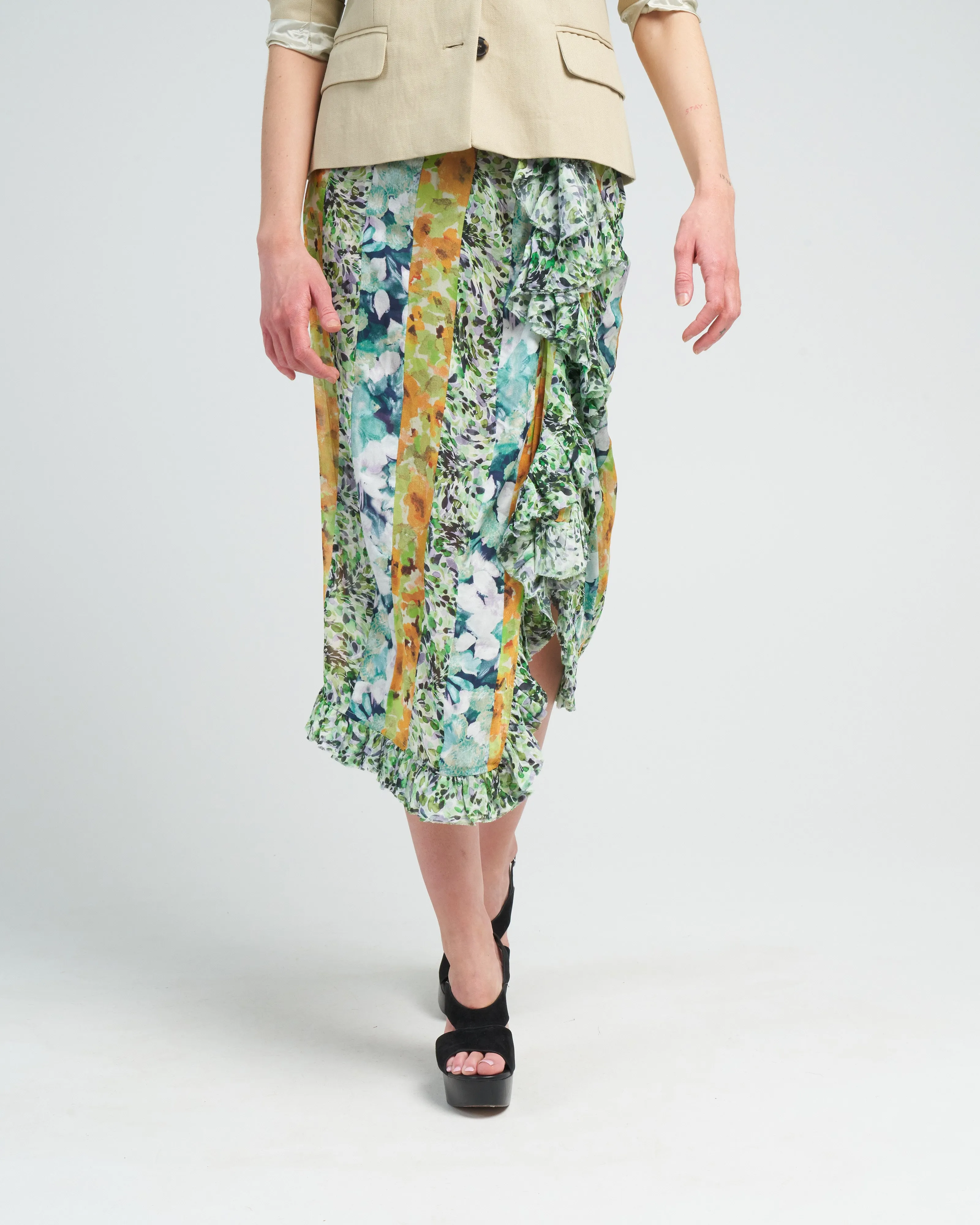 sina patch skirt - yellow