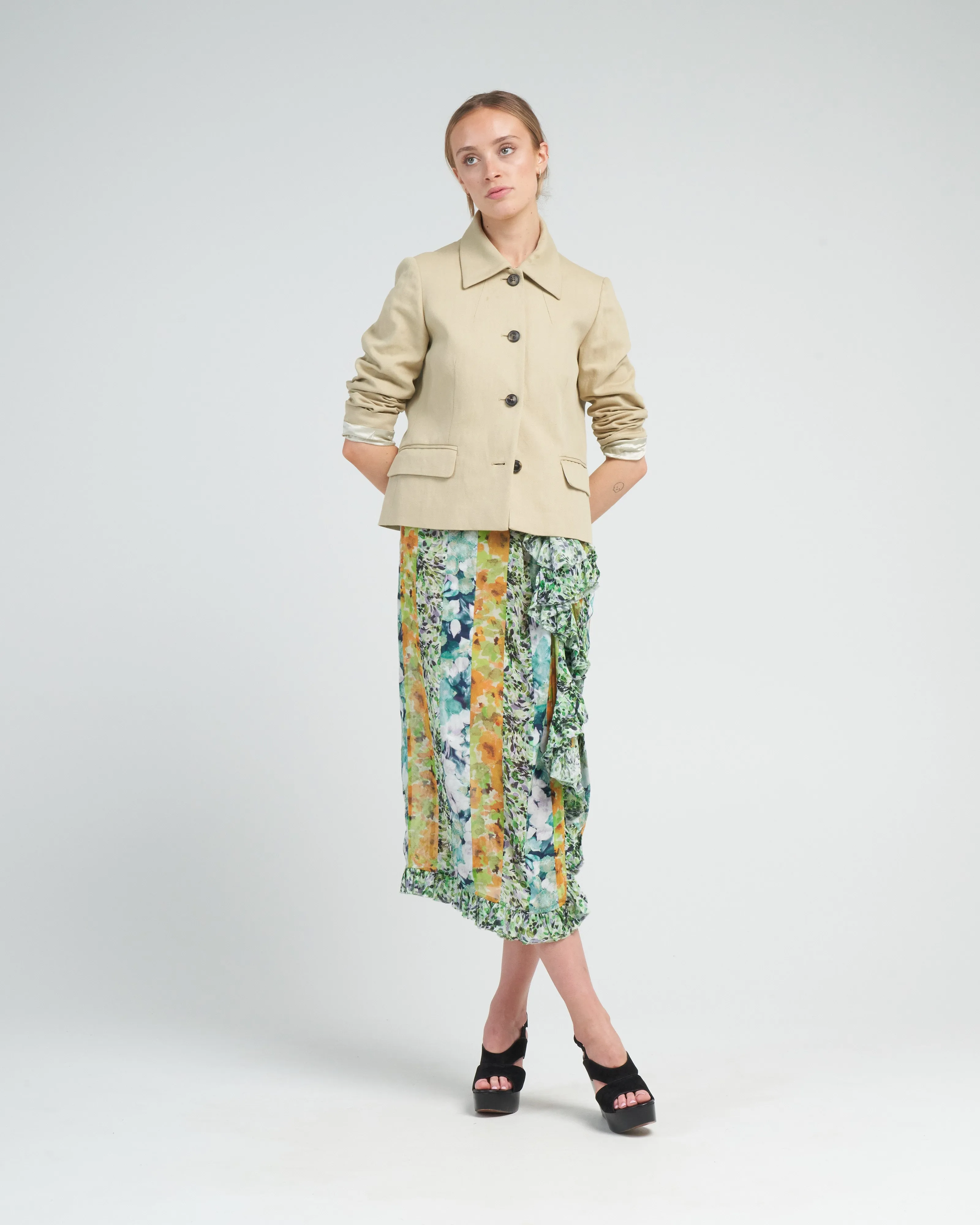 sina patch skirt - yellow