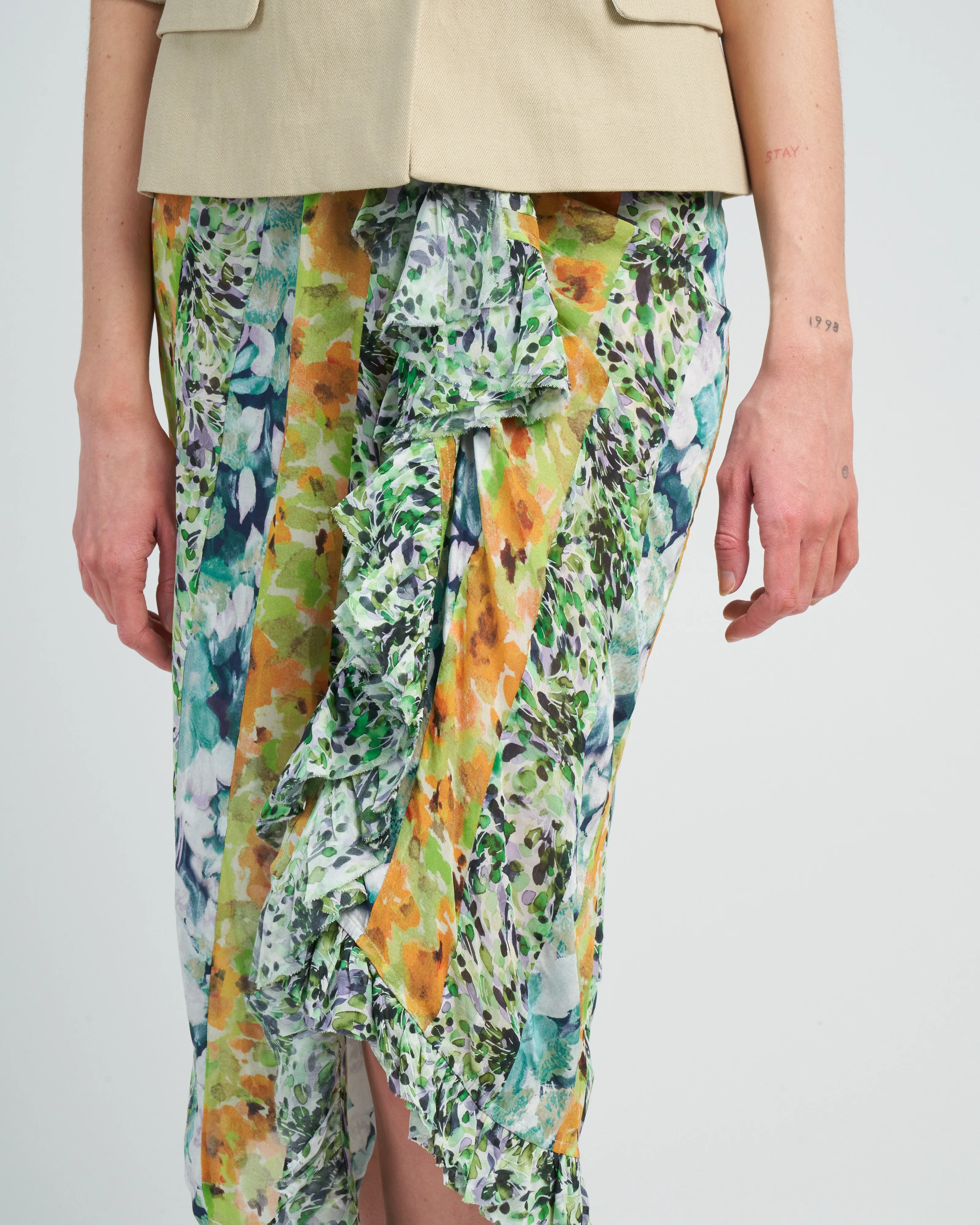 sina patch skirt - yellow