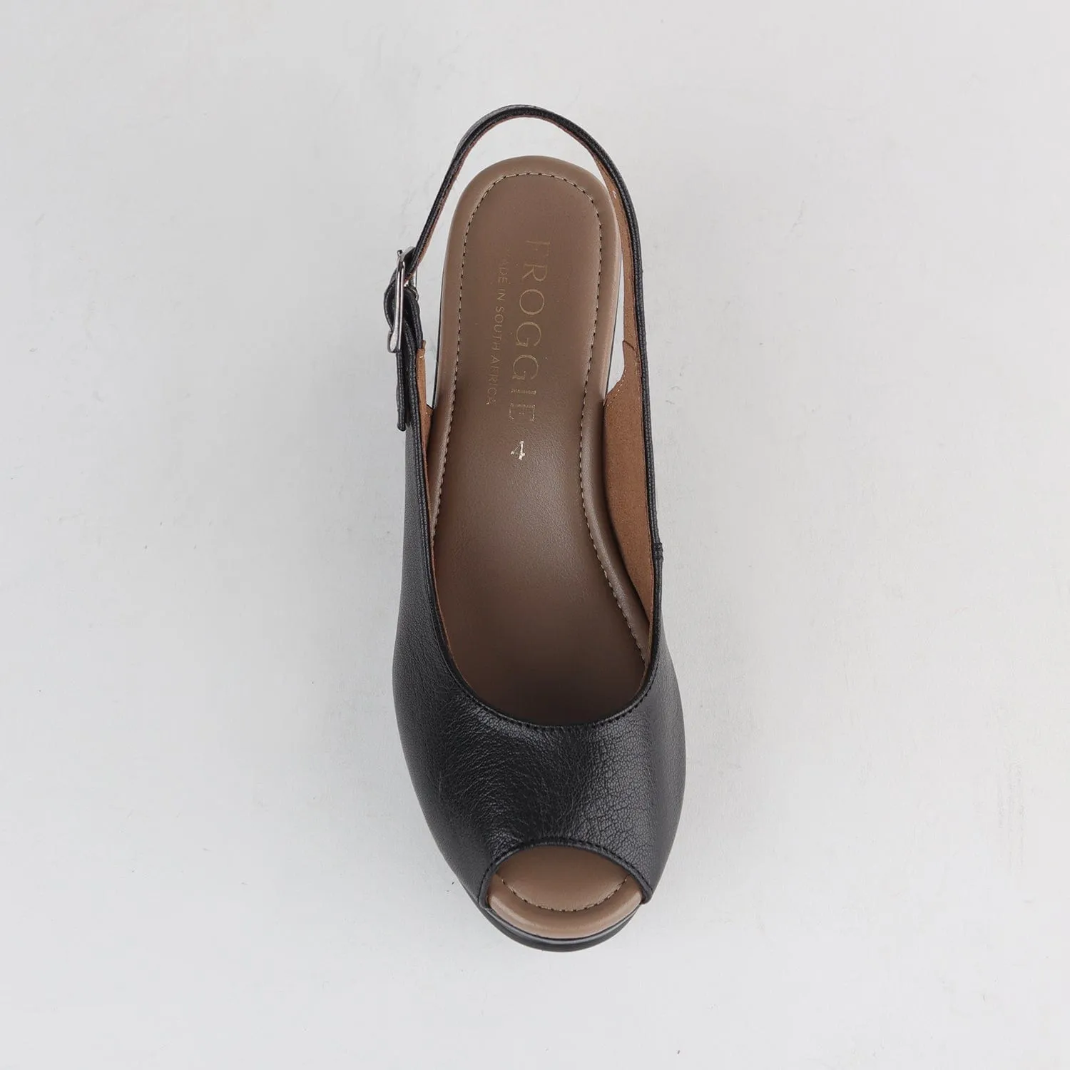 Slingback Wedge in Black Multi - 12620