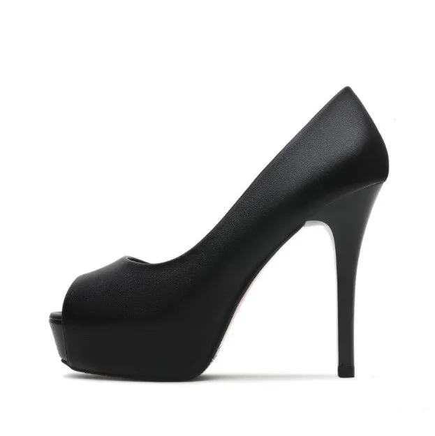 Small Feet Peep Platform High Heels GS67