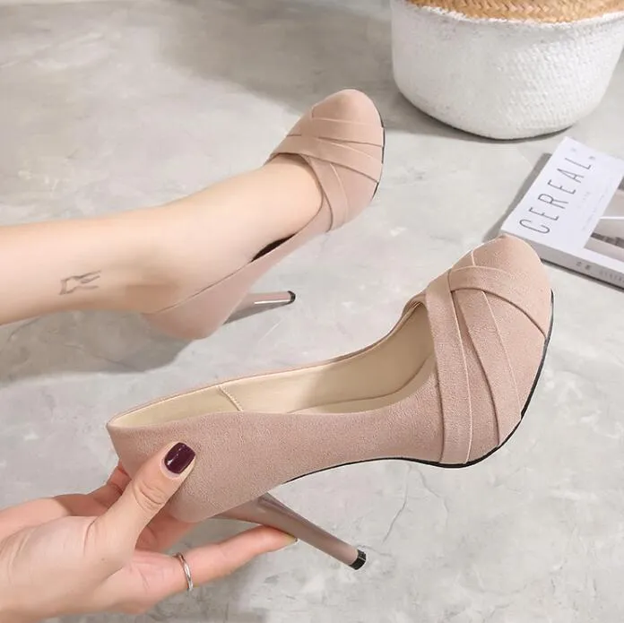 Small Size High Heels Peep Platform Shoes SS185