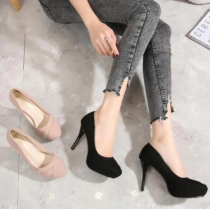 Small Size High Heels Peep Platform Shoes SS185
