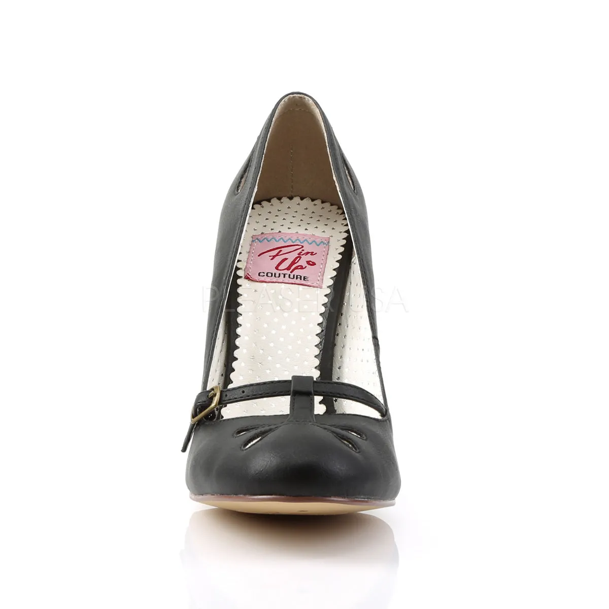 SMITTEN-20  Black Faux Leather