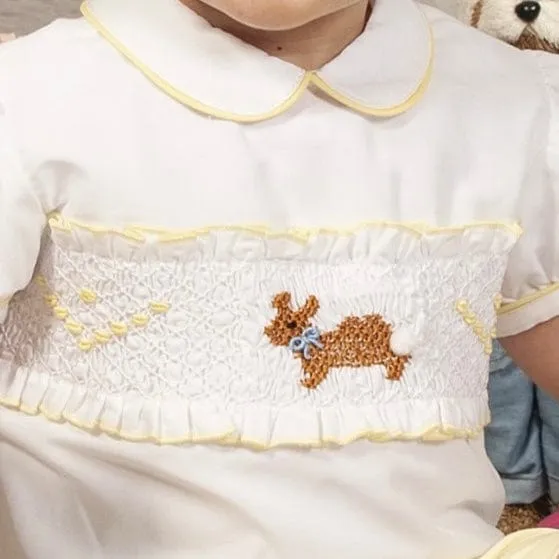 SONATA - Rabbit Smock Short Set - Yellow