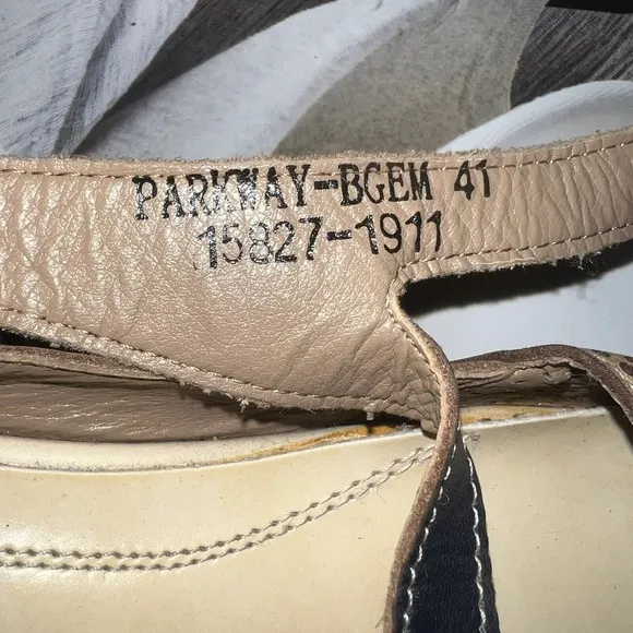 Spring Step L'Artiste Parkway Mary Jane Flat Tan EU 41 US 10/10.5 Wearable Art