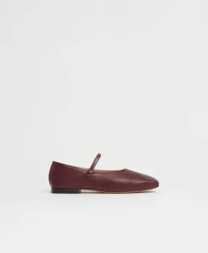 Square Toe Mary Jane - Pomegranate