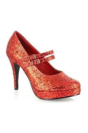 SS-421-JANE-G Mary Jane  | Red Glitter