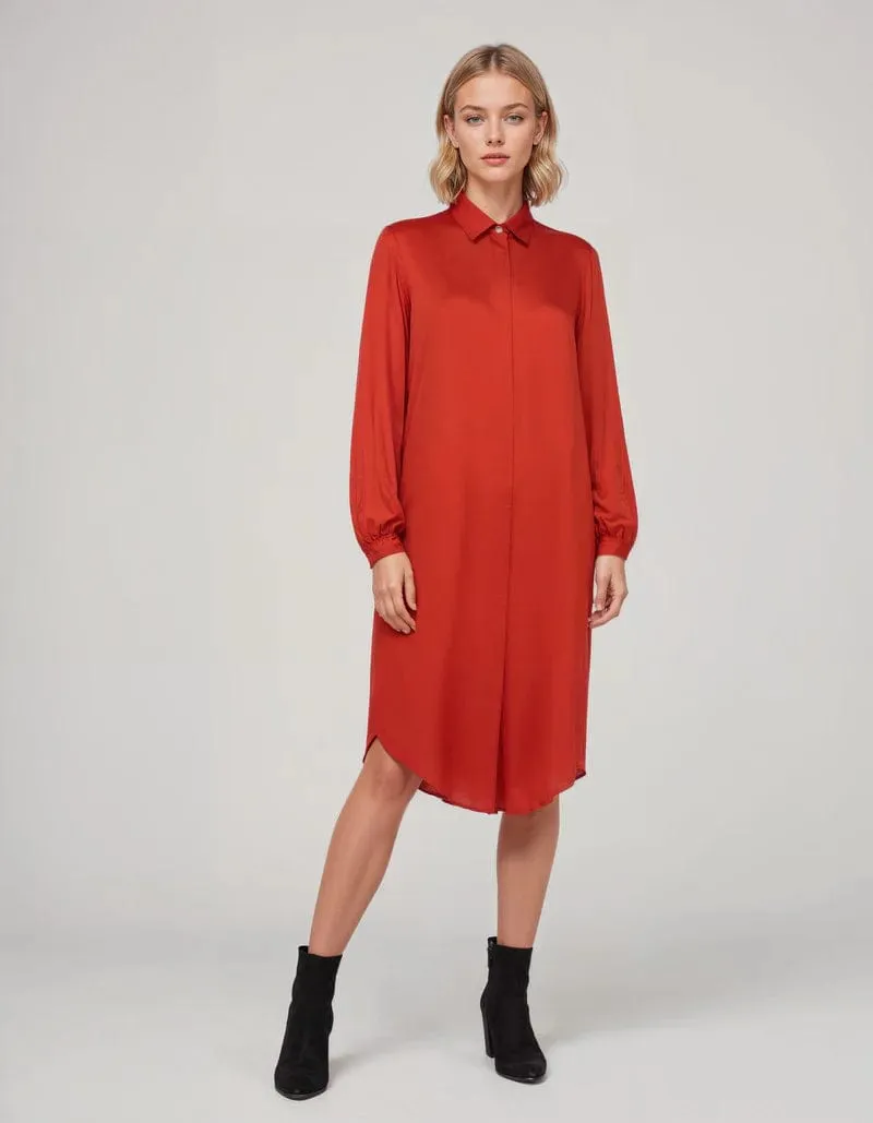 Stella Satin TENCEL™ Shirt Dress | Multiple Colours