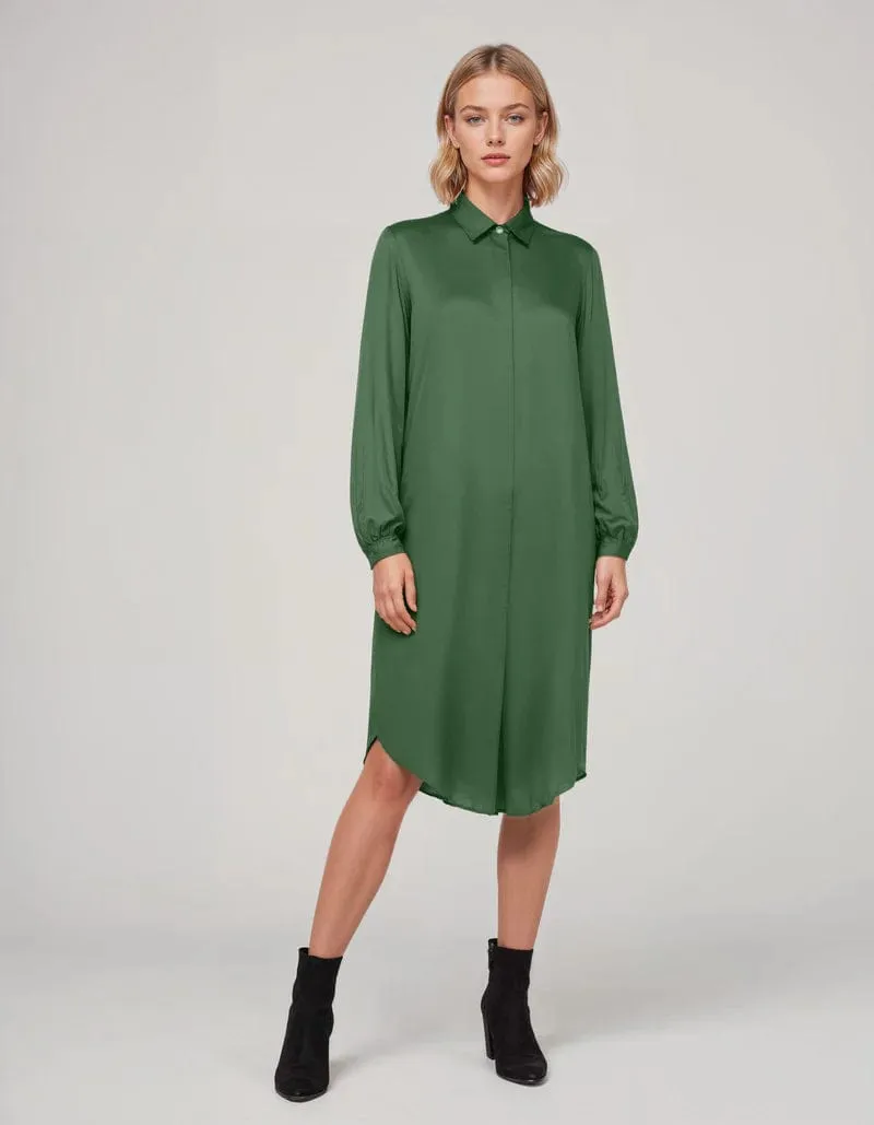 Stella Satin TENCEL™ Shirt Dress | Multiple Colours